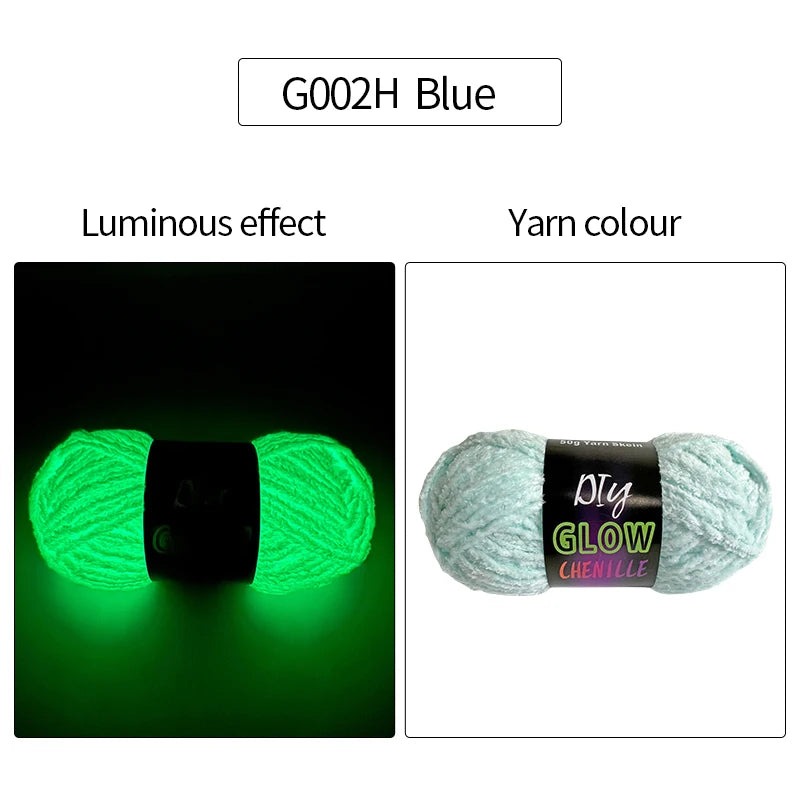 Luminous Glow-in-the-Dark Yarn – Chunky Polyester for Knitting & Crochet