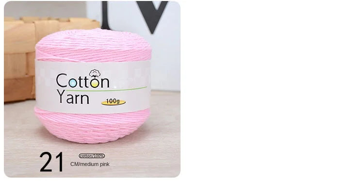 100g 100% Cotton Hand Knitting Yarn – Soft Crochet Thread