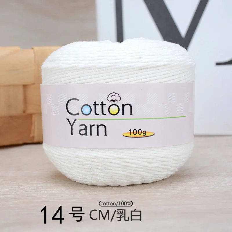 100g 100% Cotton Hand Knitting Yarn – Soft Crochet Thread