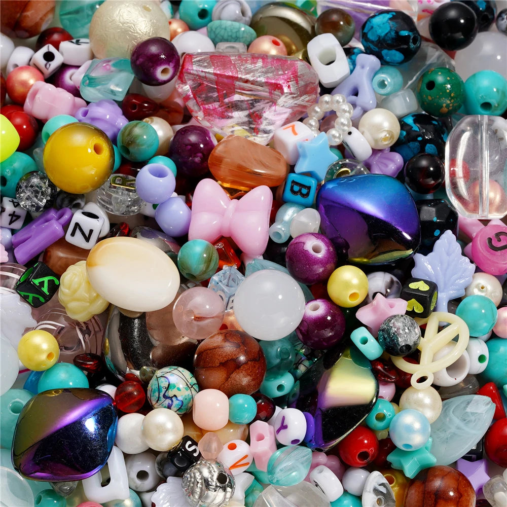 Mixed Acrylic Beads – Bowknot, Star, Heart & Butterfly DIY Jewelry
