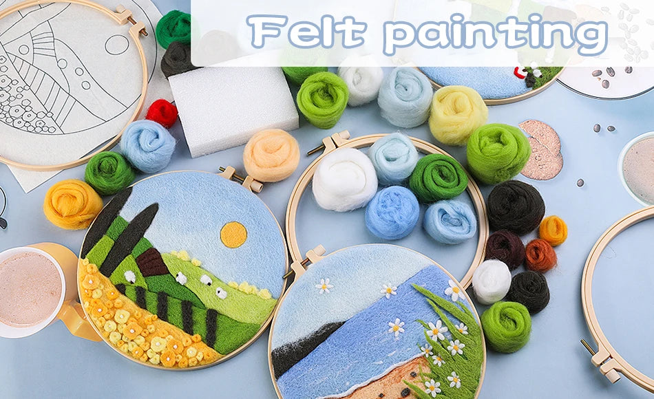 GATYZTORY DIY Wool Felting Painting Kit