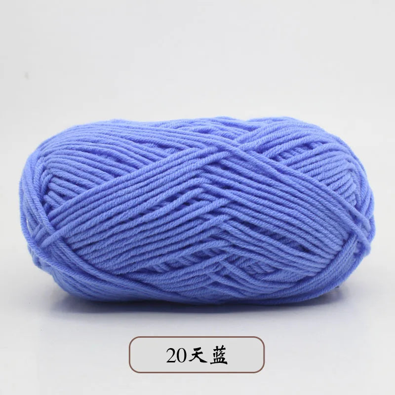 50g 5 Ply Milk Cotton Yarn – Soft Handwoven Knitting & Crochet Wool