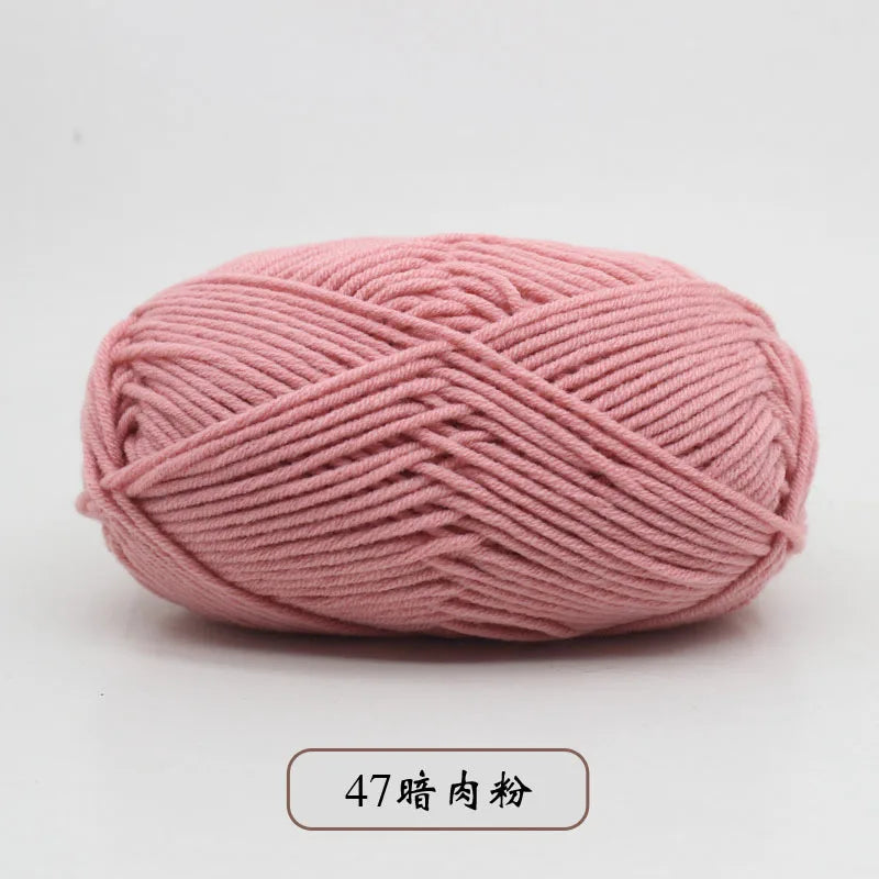 50g 5 Ply Milk Cotton Yarn – Soft Handwoven Knitting & Crochet Wool