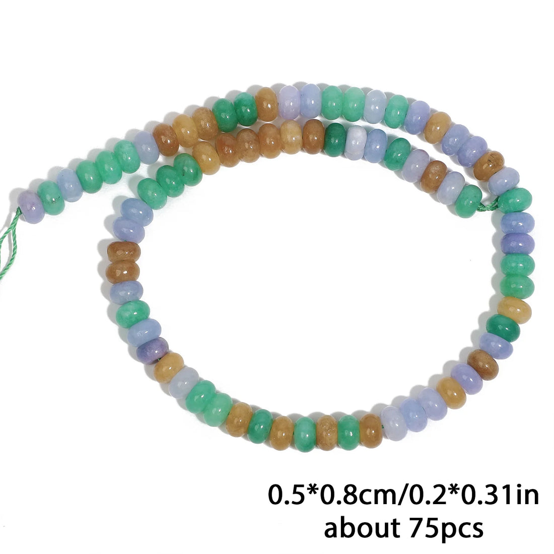 5x8mm Natural Jade Quartz Rondelle Beads