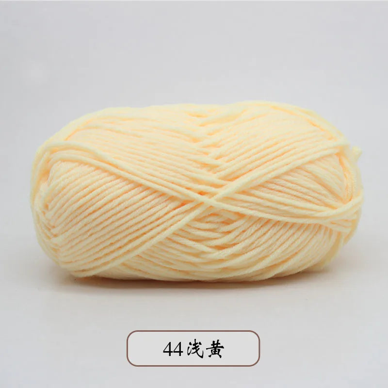 50g 5 Ply Milk Cotton Yarn – Soft Handwoven Knitting & Crochet Wool