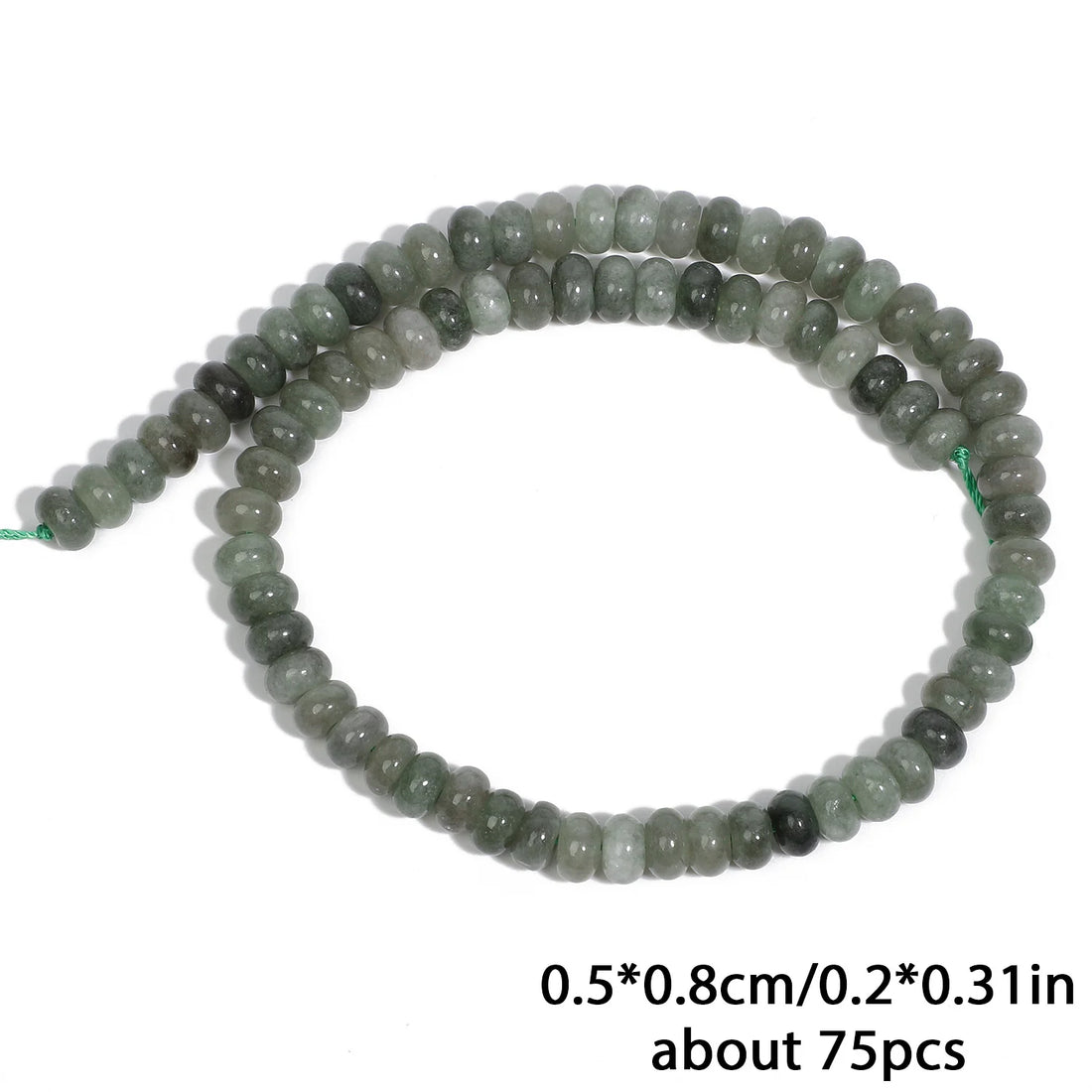 5x8mm Natural Jade Quartz Rondelle Beads