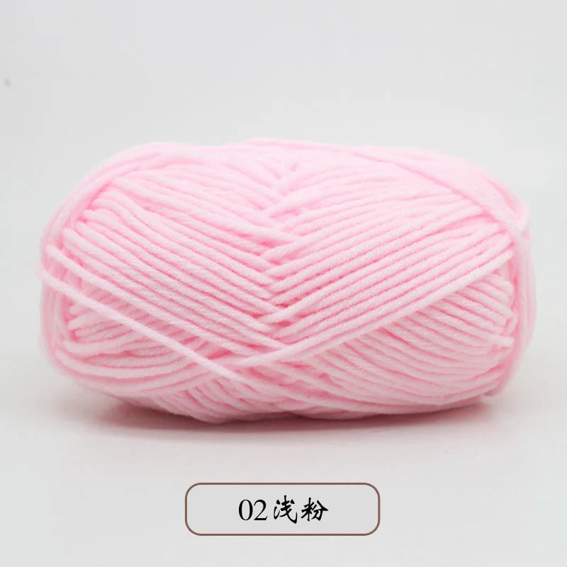 50g 5 Ply Milk Cotton Yarn – Soft Handwoven Knitting & Crochet Wool