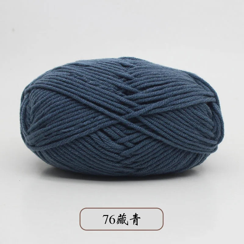 50g 5 Ply Milk Cotton Yarn – Soft Handwoven Knitting & Crochet Wool