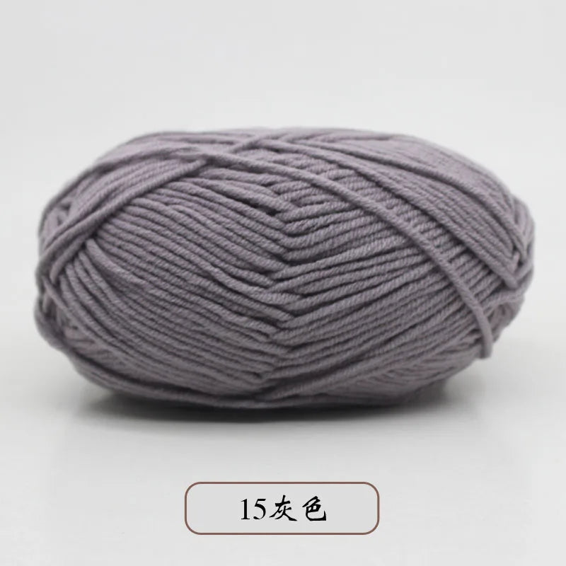 50g 5 Ply Milk Cotton Yarn – Soft Handwoven Knitting & Crochet Wool