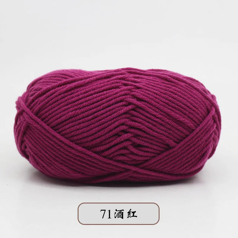 50g 5 Ply Milk Cotton Yarn – Soft Handwoven Knitting & Crochet Wool