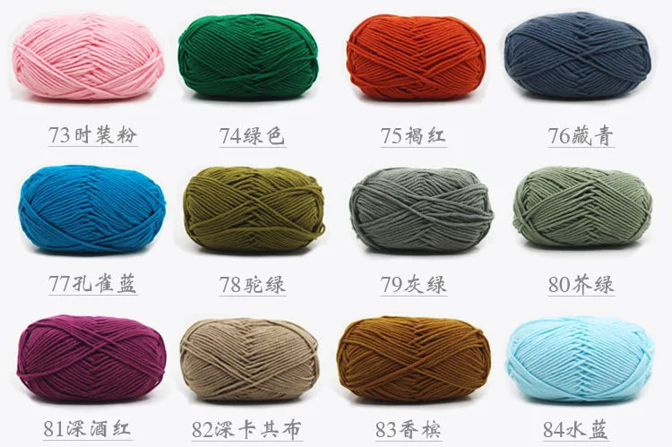 50g 5 Ply Milk Cotton Yarn – Soft Handwoven Knitting & Crochet Wool