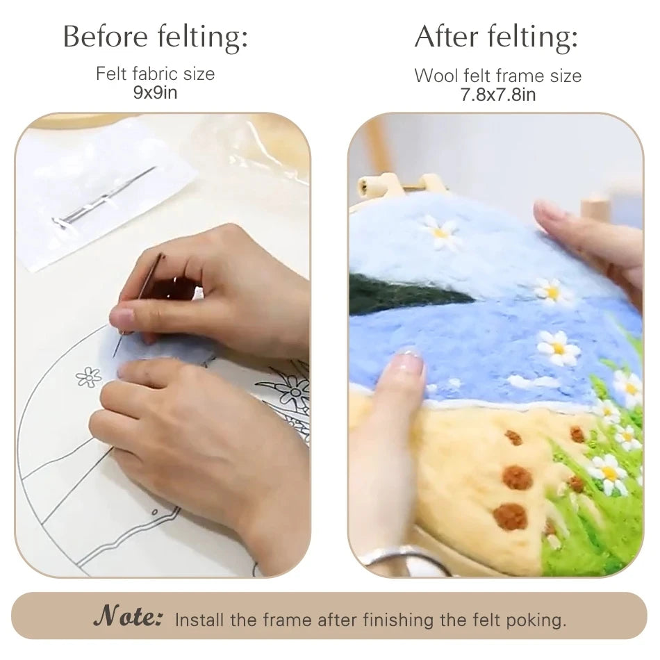 GATYZTORY DIY Wool Felting Painting Kit