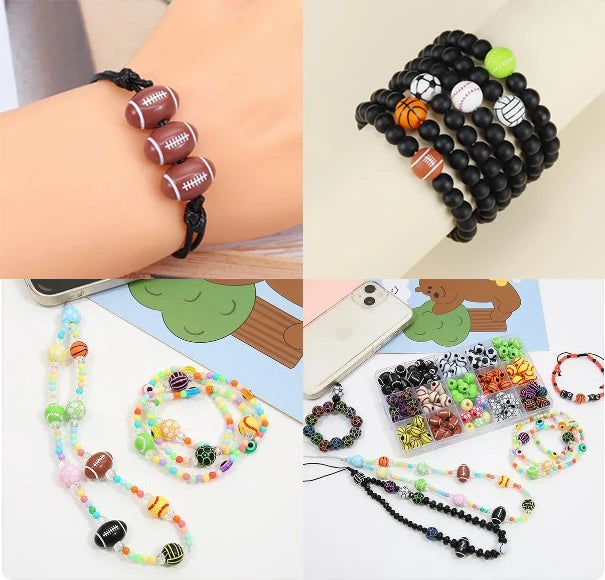 Sports Acrylic Beads – 20/50pcs Basketball