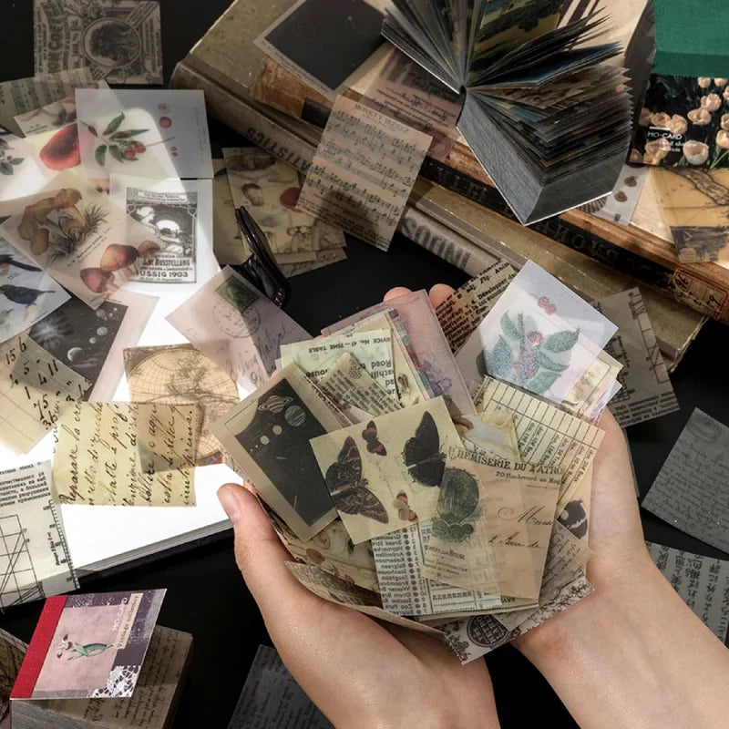 Vintage Scrapbook Paper & Sticker Set
