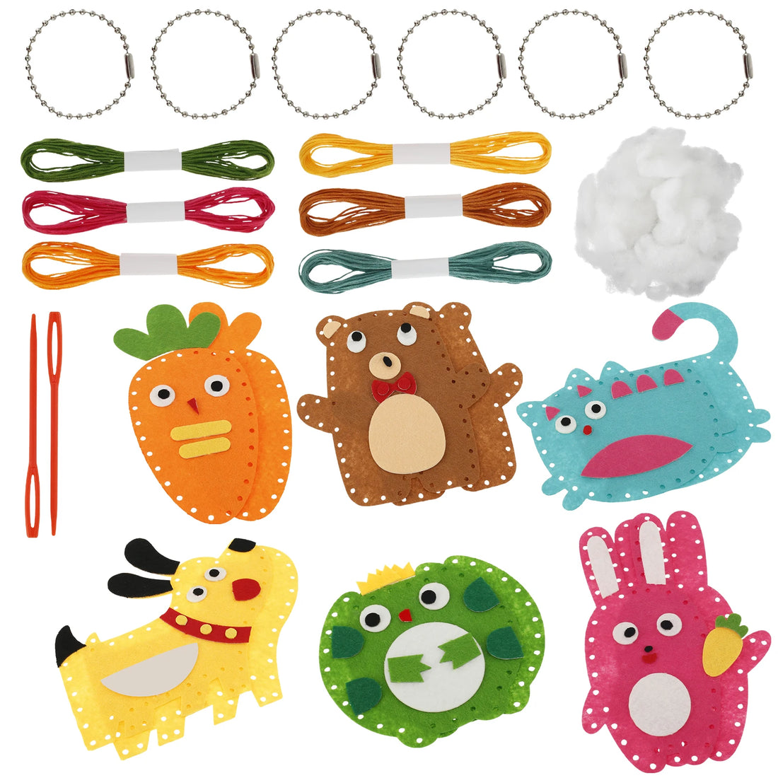 Forest Creatures DIY Sewing Felt Plush Kit for Kids