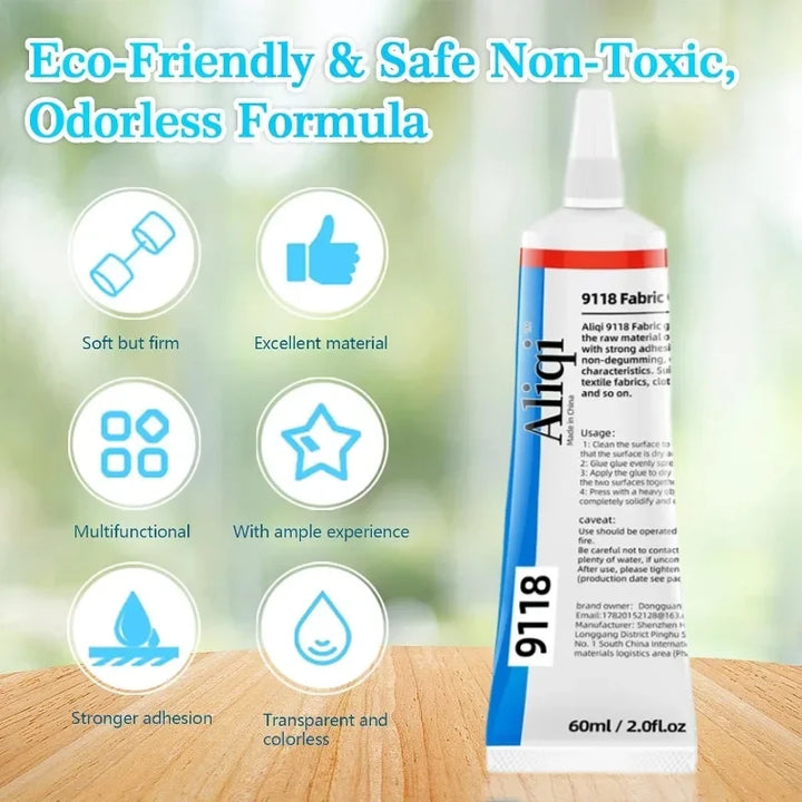 Strong Fabric Glue – Transparent Quick-Dry Multipurpose Waterproof Adhesive
