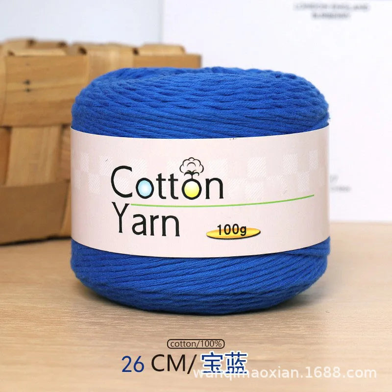 100g 100% Cotton Hand Knitting Yarn – Soft Crochet Thread