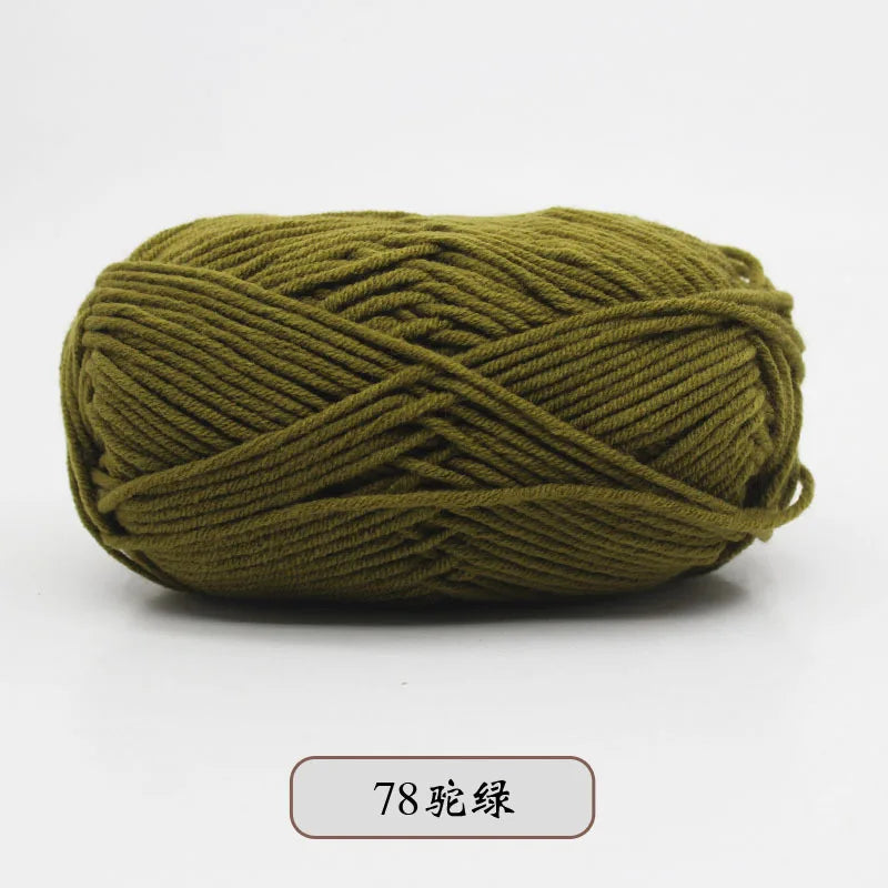 50g 5 Ply Milk Cotton Yarn – Soft Handwoven Knitting & Crochet Wool