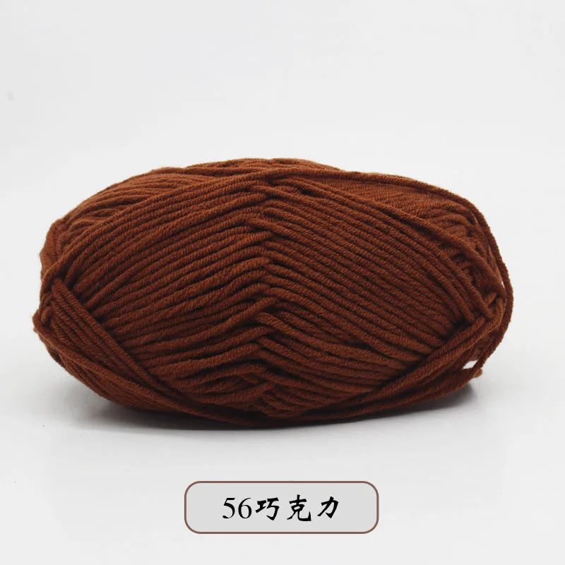 50g 5 Ply Milk Cotton Yarn – Soft Handwoven Knitting & Crochet Wool