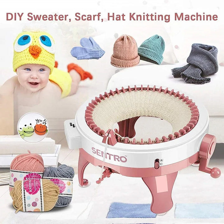 48-Needle Handmade Knitting Machine – Wool Loom for Scarves, Sweaters & Hats