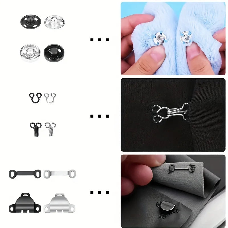 50 Pairs Metal Skirt & Pants Hooks Set
