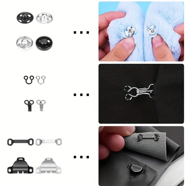 50 Pairs Metal Skirt & Pants Hooks Set