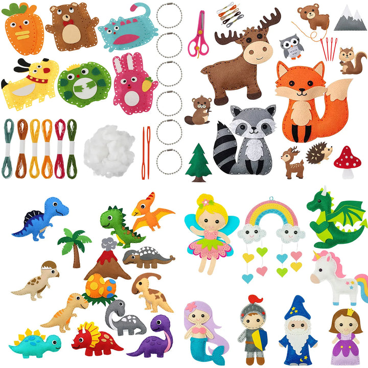 Forest Creatures DIY Sewing Felt Plush Kit for Kids