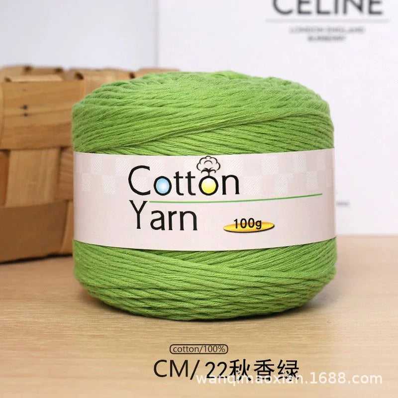 100g 100% Cotton Hand Knitting Yarn – Soft Crochet Thread