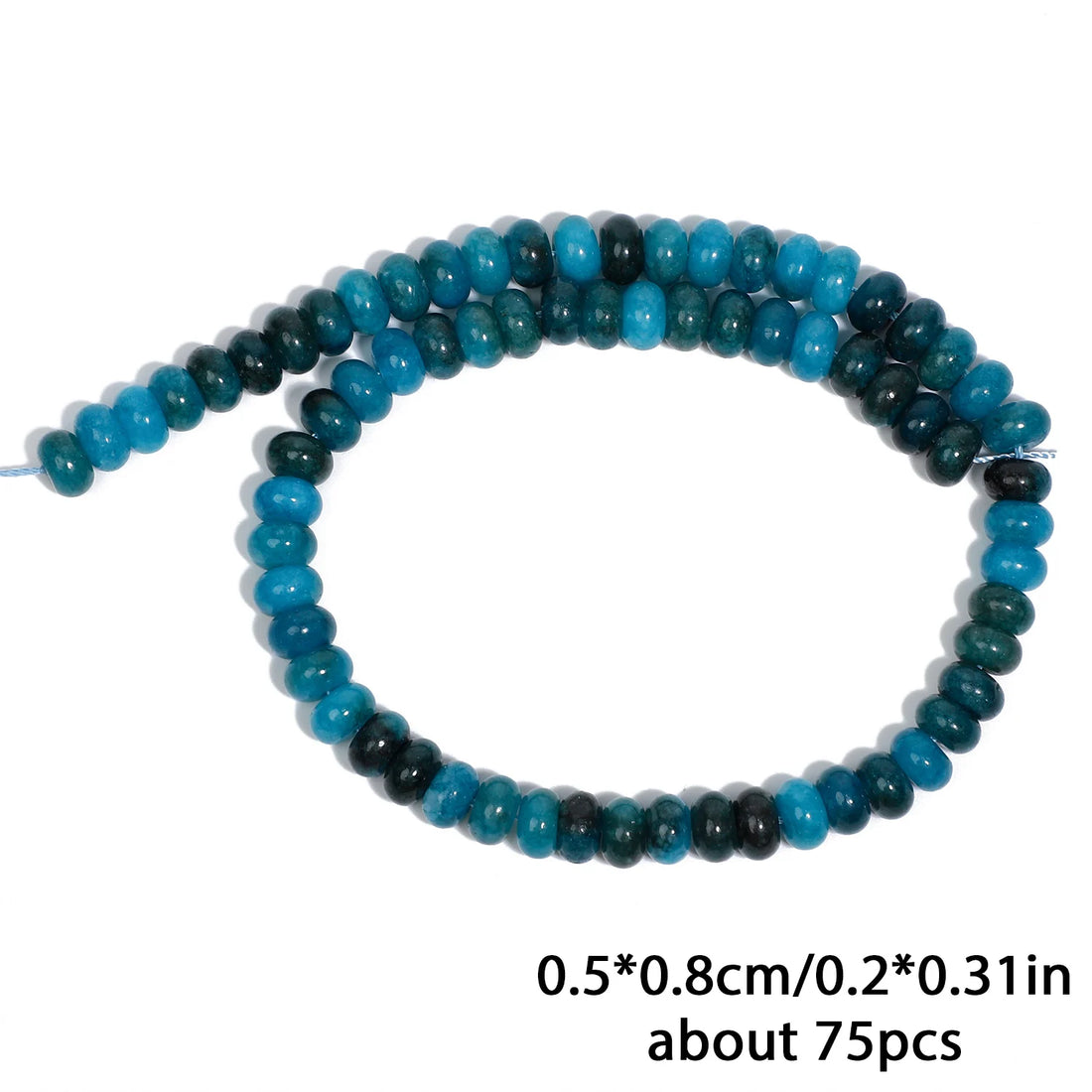 5x8mm Natural Jade Quartz Rondelle Beads