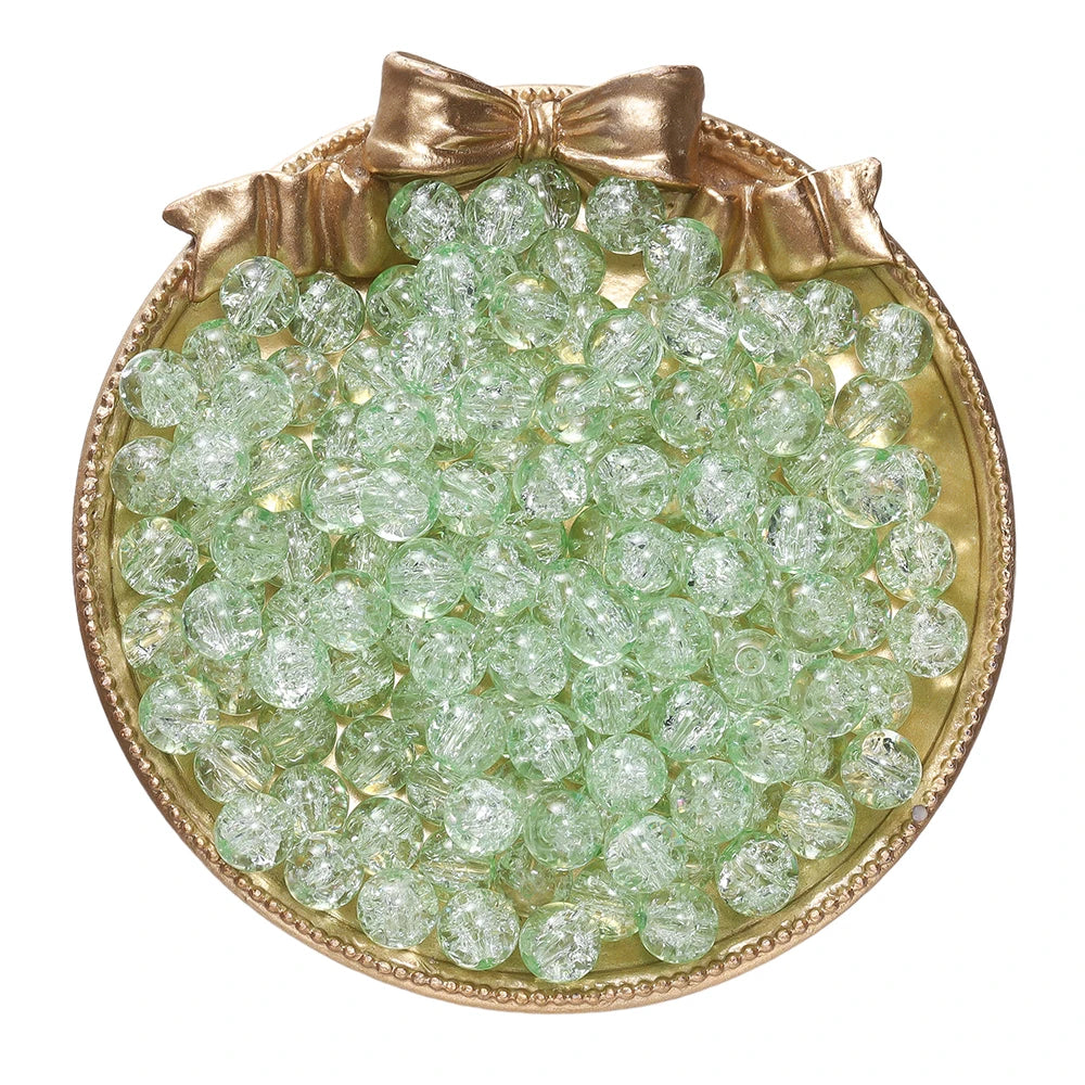 8mm Glass Crackle Beads – 50/100pcs DIY Jewelry Making Accessories