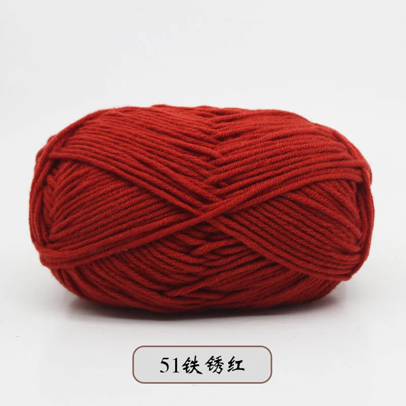 50g 5 Ply Milk Cotton Yarn – Soft Handwoven Knitting & Crochet Wool