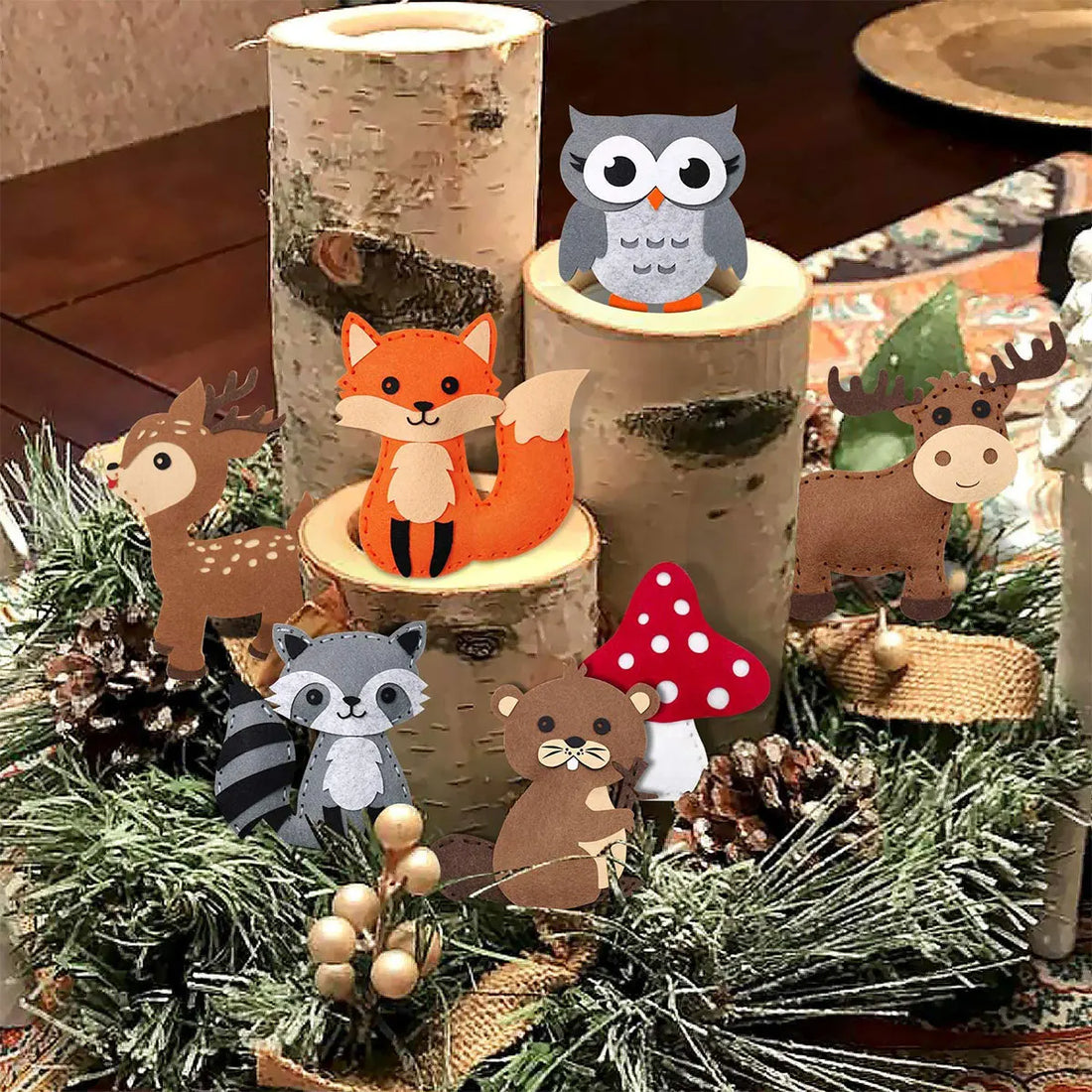 Forest Creatures DIY Sewing Felt Plush Kit for Kids