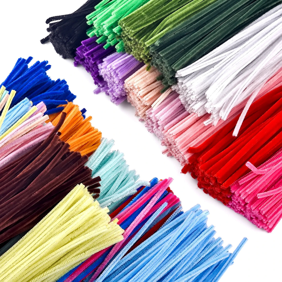 100pcs Chenille Stems – DIY Craft Pipe Cleaners for Kids