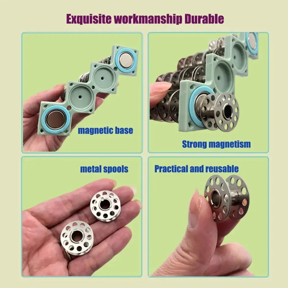 Metal Sewing Machine Bobbins – Stainless Steel Empty Spools for Thread