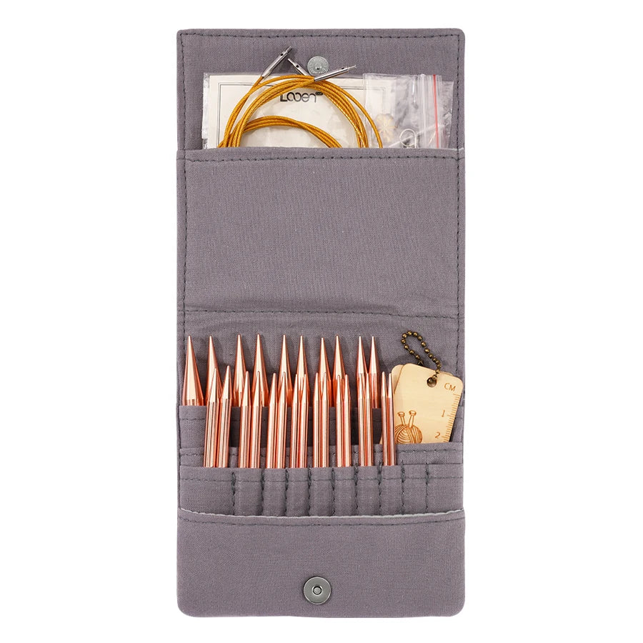 Aluminum Detachable Circular Knitting Needle Set with Storage Bag