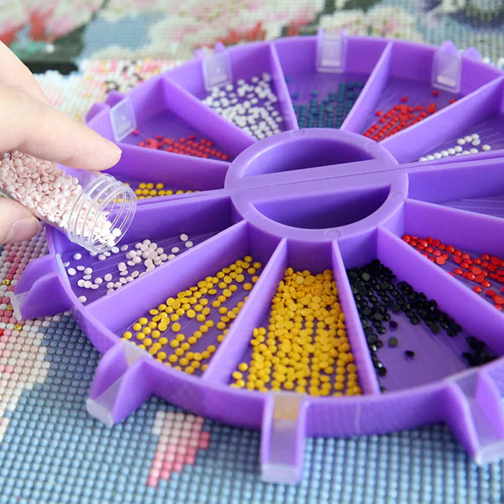 6-Grid Diamond Painting Tray Kit – Large Capacity Drill Organizer