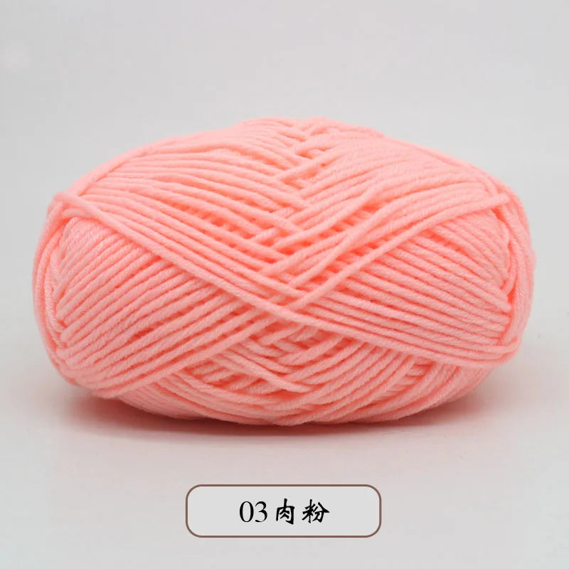 50g 5 Ply Milk Cotton Yarn – Soft Handwoven Knitting & Crochet Wool