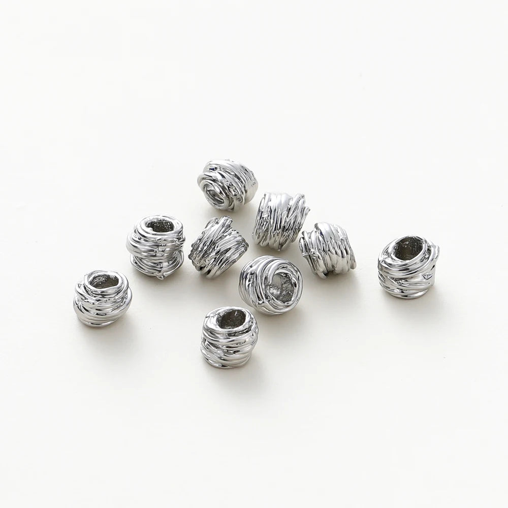 Gold Plated Brass Weaving Ball Beads