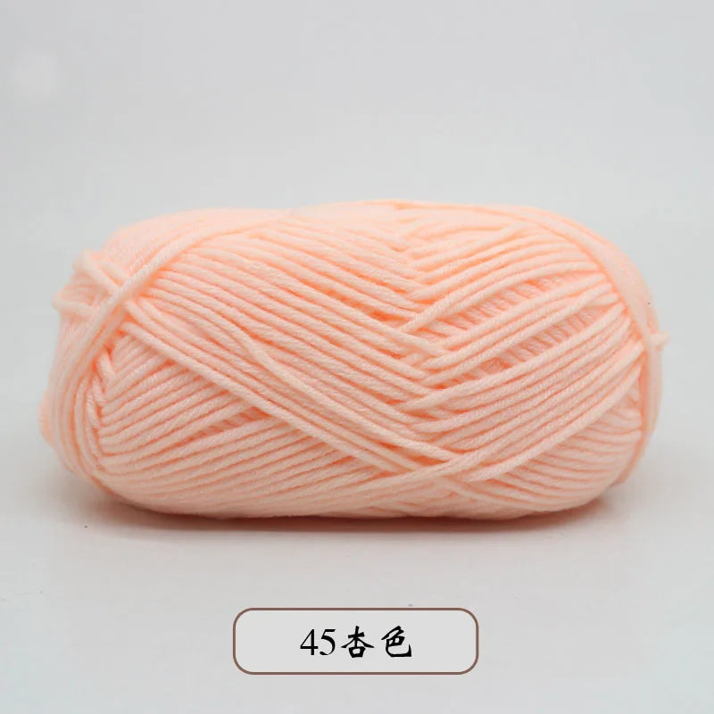 50g 5 Ply Milk Cotton Yarn – Soft Handwoven Knitting & Crochet Wool