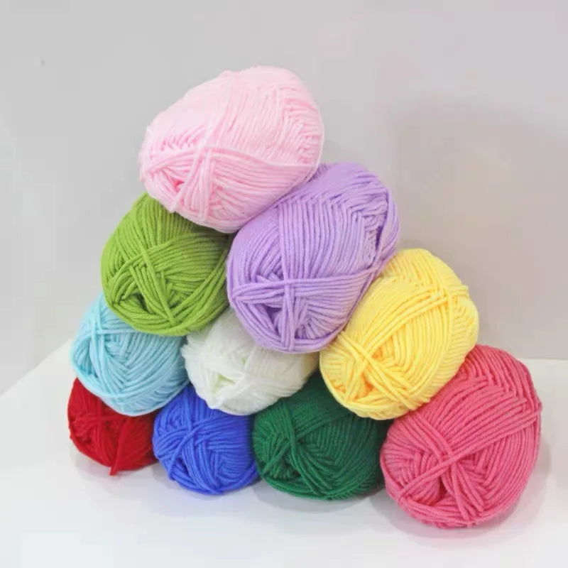 50g 5 Ply Milk Cotton Yarn – Soft Handwoven Knitting & Crochet Wool