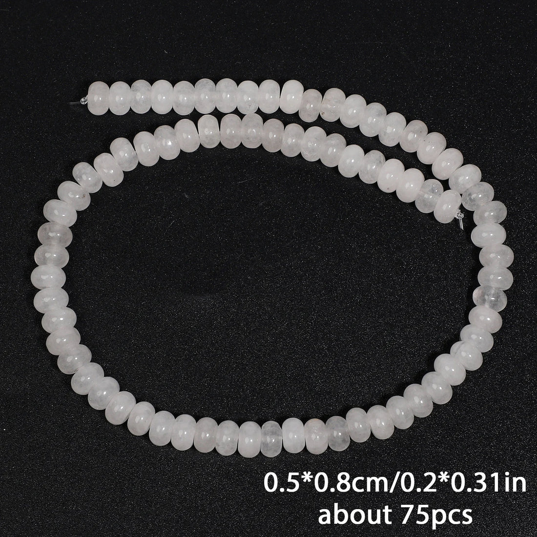 5x8mm Natural Jade Quartz Rondelle Beads