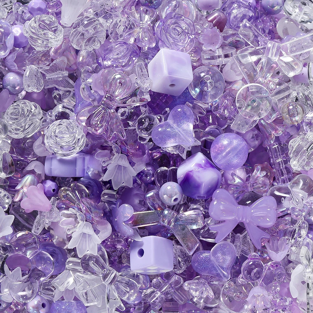 Mixed Acrylic Beads – Bowknot, Star, Heart & Butterfly DIY Jewelry