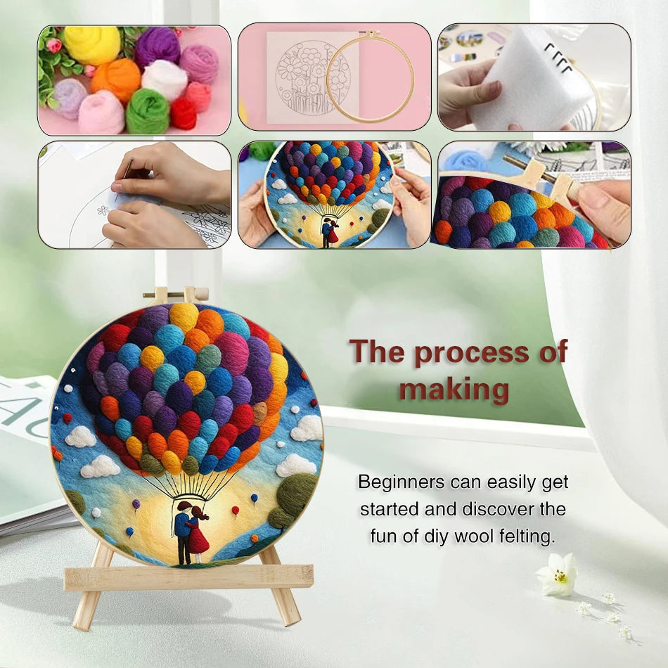 GATYZTORY DIY Wool Felting Painting Kit