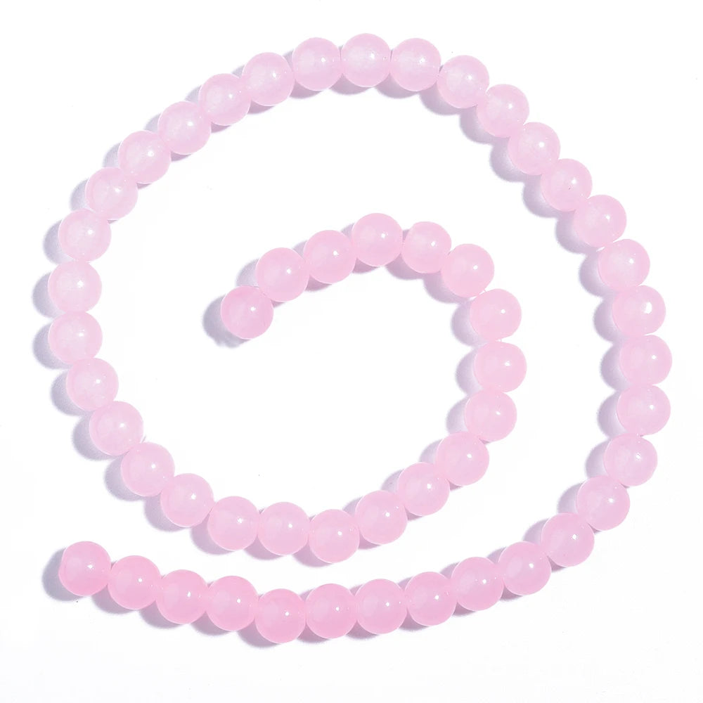 6/8mm Solid Color Glass Beads