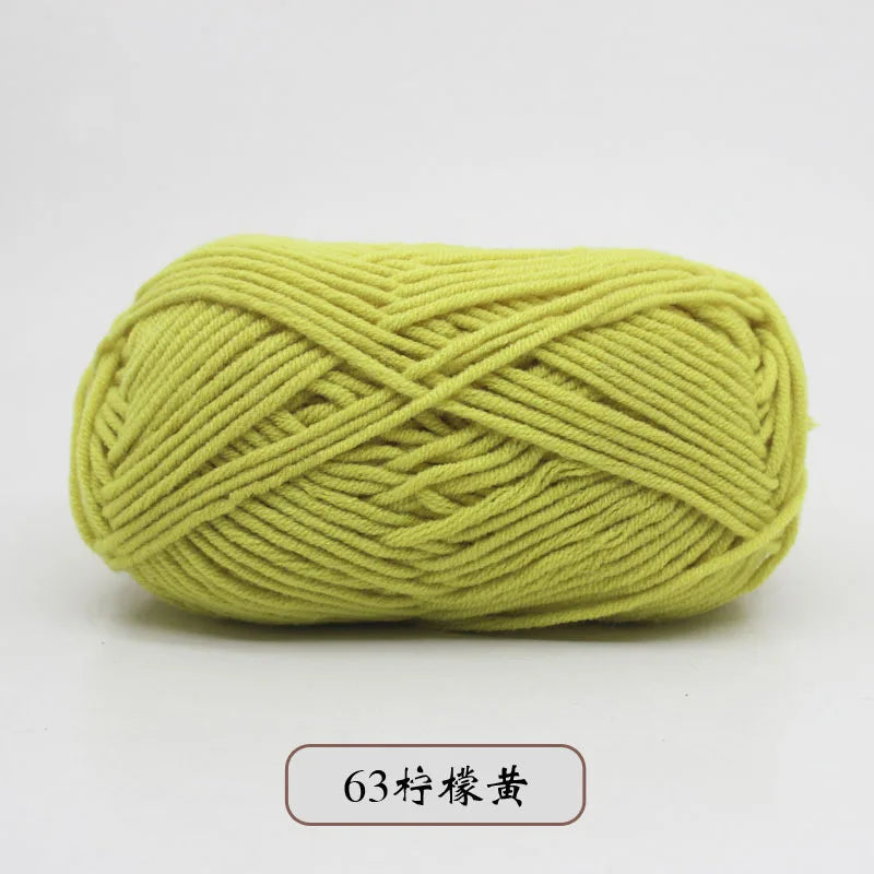 50g 5 Ply Milk Cotton Yarn – Soft Handwoven Knitting & Crochet Wool