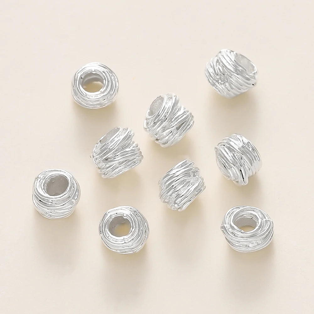Gold Plated Brass Weaving Ball Beads