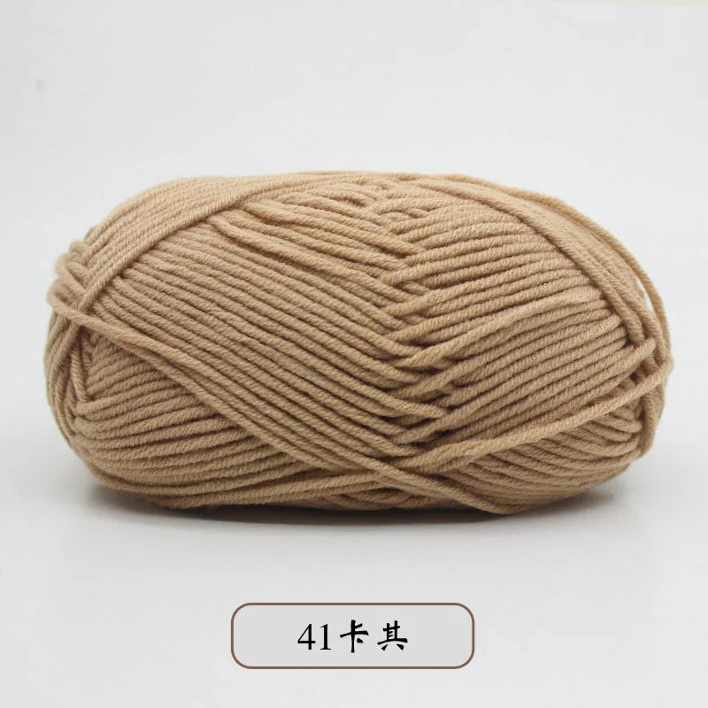 50g 5 Ply Milk Cotton Yarn – Soft Handwoven Knitting & Crochet Wool