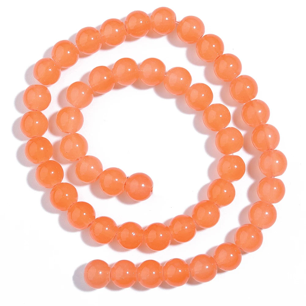 6/8mm Solid Color Glass Beads