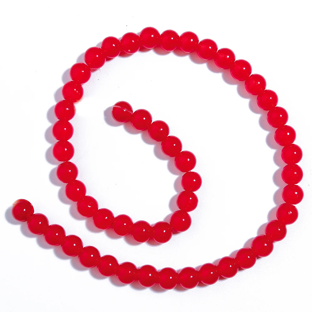 6/8mm Solid Color Glass Beads