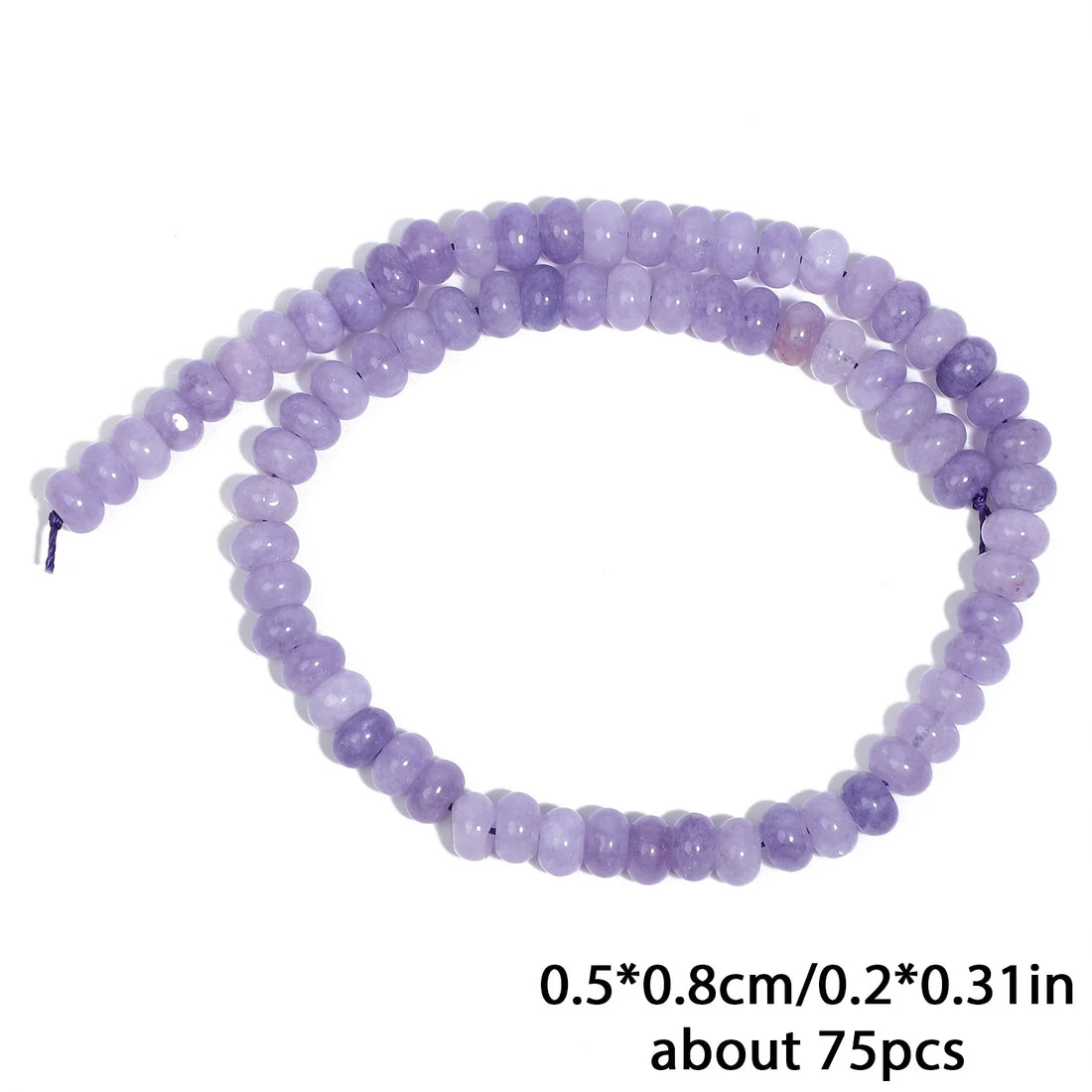 5x8mm Natural Jade Quartz Rondelle Beads
